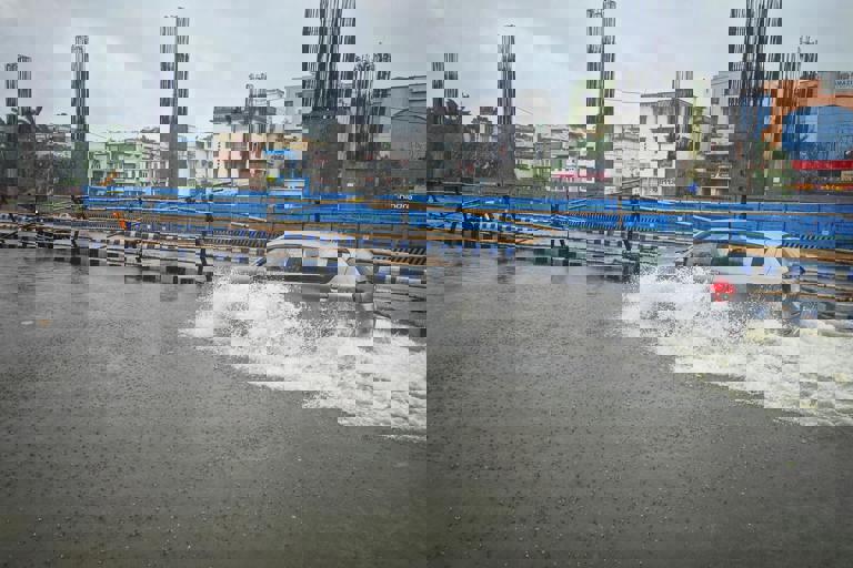 Underground Water Leak Causes Overnight Street Sinkhole, Diverting Morning Traffic